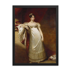 Princess Wilhelmina of Hesse-Kassel framed print on a plain backdrop in size 18"x24".