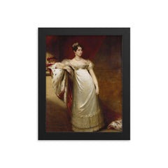 Princess Wilhelmina of Hesse-Kassel framed print on a plain backdrop in size 8"x10".