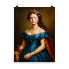 Princess Wilhelmina of Hesse Kassel poster on a plain backdrop in size 8"x10".