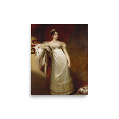 Princess Wilhelmina of Hesse-Kassel poster on a plain backdrop in size 8"x10".