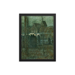 Procession of Souls by Louis Welden Hawkins framed print on a plain backdrop in size 12"x16".