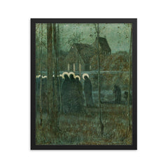 Procession of Souls by Louis Welden Hawkins framed print on a plain backdrop in size 16"x20".