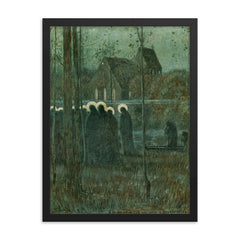 Procession of Souls by Louis Welden Hawkins framed print on a plain backdrop in size 18"x24".