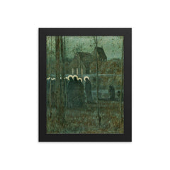 Procession of Souls by Louis Welden Hawkins framed print on a plain backdrop in size 8"x10".