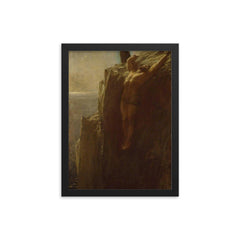 Prometheus by Briton Riviere framed print on a plain backdrop in size 12"x16".