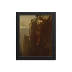 Prometheus by Briton Riviere framed print on a plain backdrop in size 8"x10".
