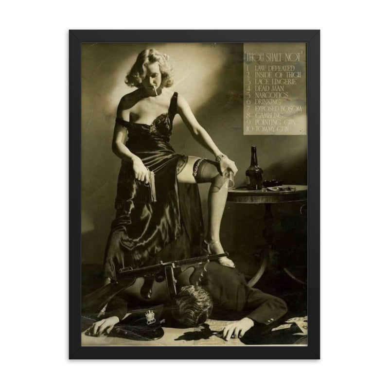 Protest Against Censorship by A.L. Schafer, 1934 framed print on a plain backdrop in size 18