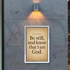 Psalm 4610 Be still and know that I am God poster 2