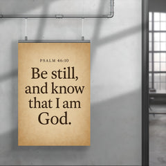 Psalm 4610 Be still and know that I am God poster 4