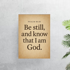 Psalm 4610 Be still and know that I am God poster 7