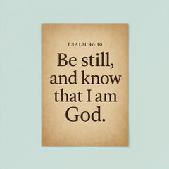 Psalm 4610 Be still and know that I am God poster 8