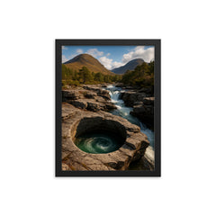 Punch Bowl of the Quoich Scotland framed print on a plain backdrop in size 12"x16".