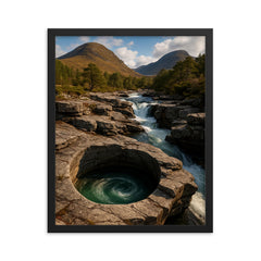 Punch Bowl of the Quoich Scotland framed print on a plain backdrop in size 16"x20".