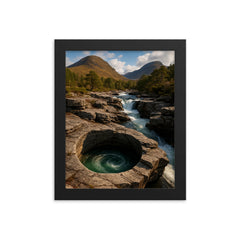 Punch Bowl of the Quoich Scotland framed print on a plain backdrop in size 8"x10".
