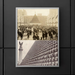 Pyramid of 85,000 Captured German Helmets in New York, 1919 poster 5