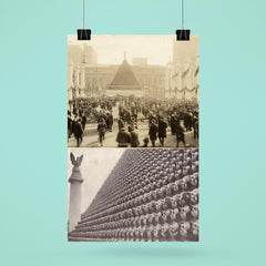 Pyramid of 85,000 Captured German Helmets in New York, 1919 poster 6