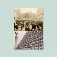 Pyramid of 85,000 Captured German Helmets in New York, 1919 poster 8