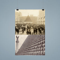 Pyramid of 85,000 Captured German Helmets in New York, 1919 poster 9