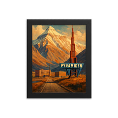 Pyramiden Svalbard Norway framed print on a plain backdrop in size 8"x10".