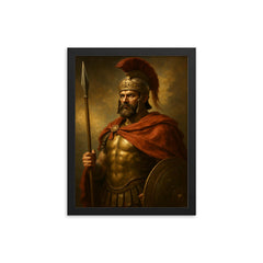Pyrrhus of Epirus framed print on a plain backdrop in size 12"x16".