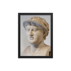 Pyrrhus of Epirus framed print on a plain backdrop in size 12"x16".
