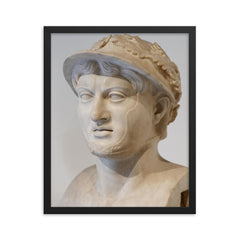 Pyrrhus of Epirus framed print on a plain backdrop in size 16"x20".