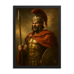 Pyrrhus of Epirus framed print on a plain backdrop in size 18"x24".