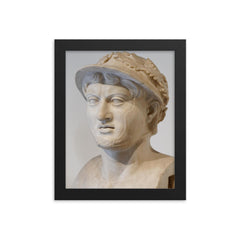 Pyrrhus of Epirus framed print on a plain backdrop in size 8"x10".
