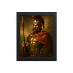 Pyrrhus of Epirus framed print on a plain backdrop in size 8"x10".