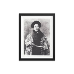 Qiu Jin framed print on a plain backdrop in size 12"x16".