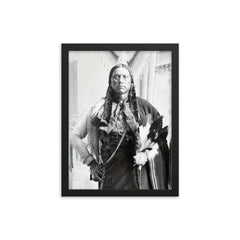 Quanah Parker framed print on a plain backdrop in size 12"x16".