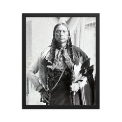 Quanah Parker framed print on a plain backdrop in size 16"x20".