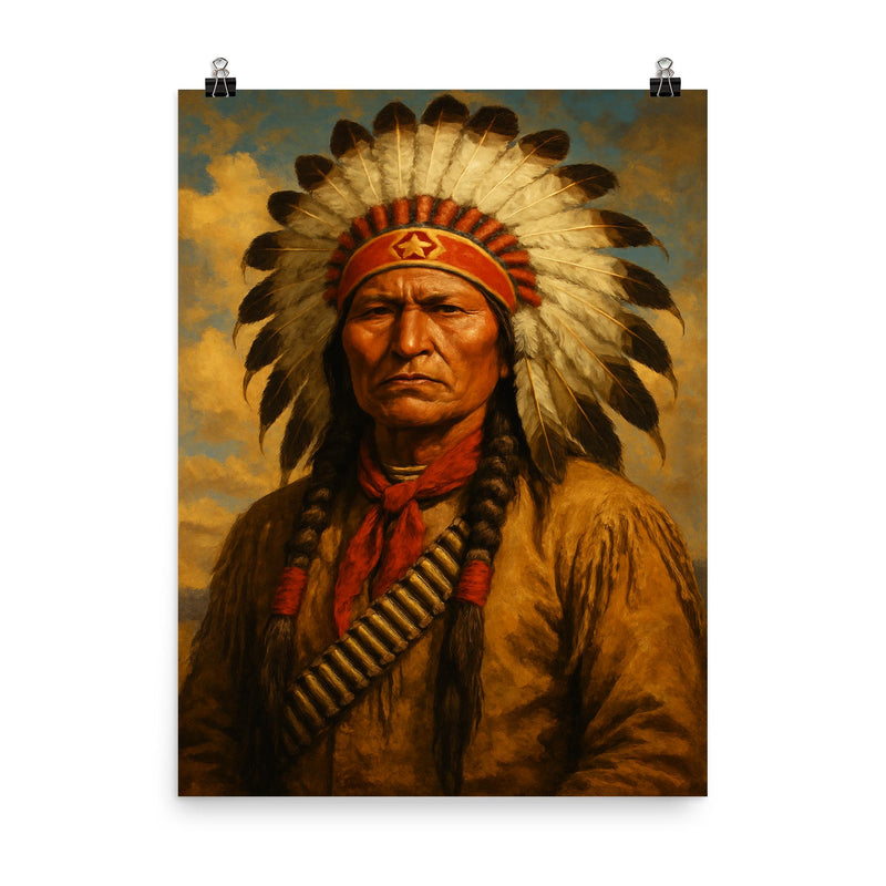 Quanah Parker poster on a plain backdrop in size 8