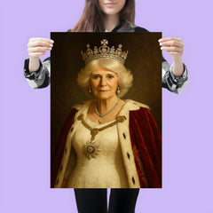 Queen Camilla regal portrait poster 3