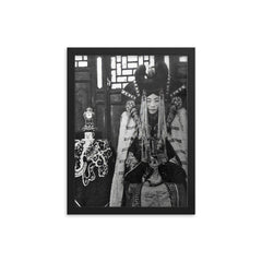 Queen Consort Genepil of Mongolia, 1923 framed print on a plain backdrop in size 12"x16".