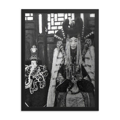 Queen Consort Genepil of Mongolia, 1923 framed print on a plain backdrop in size 18"x24".