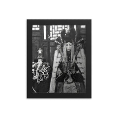 Queen Consort Genepil of Mongolia, 1923 framed print on a plain backdrop in size 8"x10".
