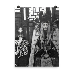Queen Consort Genepil of Mongolia, 1923 poster on a plain backdrop in size 8"x10".
