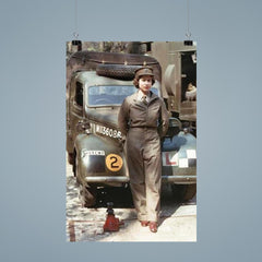 Queen Elizabeth as a Mechanic during World War II, 1939 poster 9