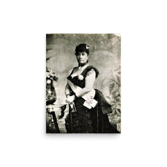 Queen Liliuokalani poster on a plain backdrop in size 12"x16".