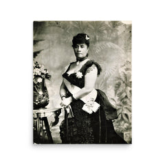 Queen Liliuokalani poster on a plain backdrop in size 16"x20".