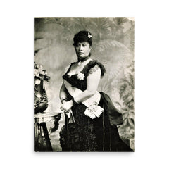 Queen Liliuokalani poster on a plain backdrop in size 18"x24".