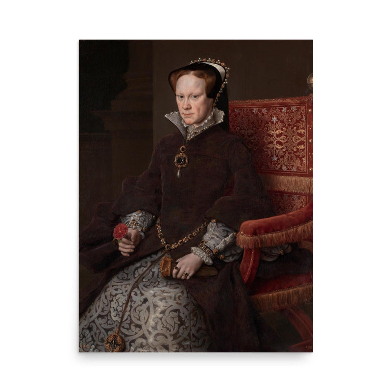 Queen Mary I of England poster on a plain backdrop in size 18