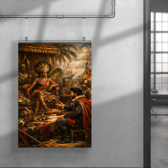 Queen Nzinga negotiating with Portuguese emissaries poster 4