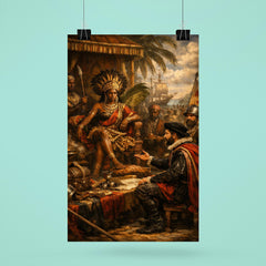 Queen Nzinga negotiating with Portuguese emissaries poster 6