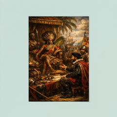 Queen Nzinga negotiating with Portuguese emissaries poster 8