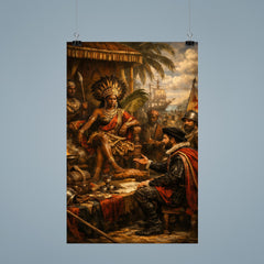 Queen Nzinga negotiating with Portuguese emissaries poster 9