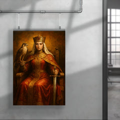 Queen Tamar of Georgia enthroned with falcon and sword poster 4