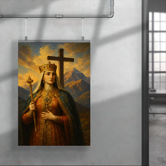 Queen Tamar of Georgia under mountain cross poster 4