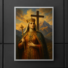Queen Tamar of Georgia under mountain cross poster 5